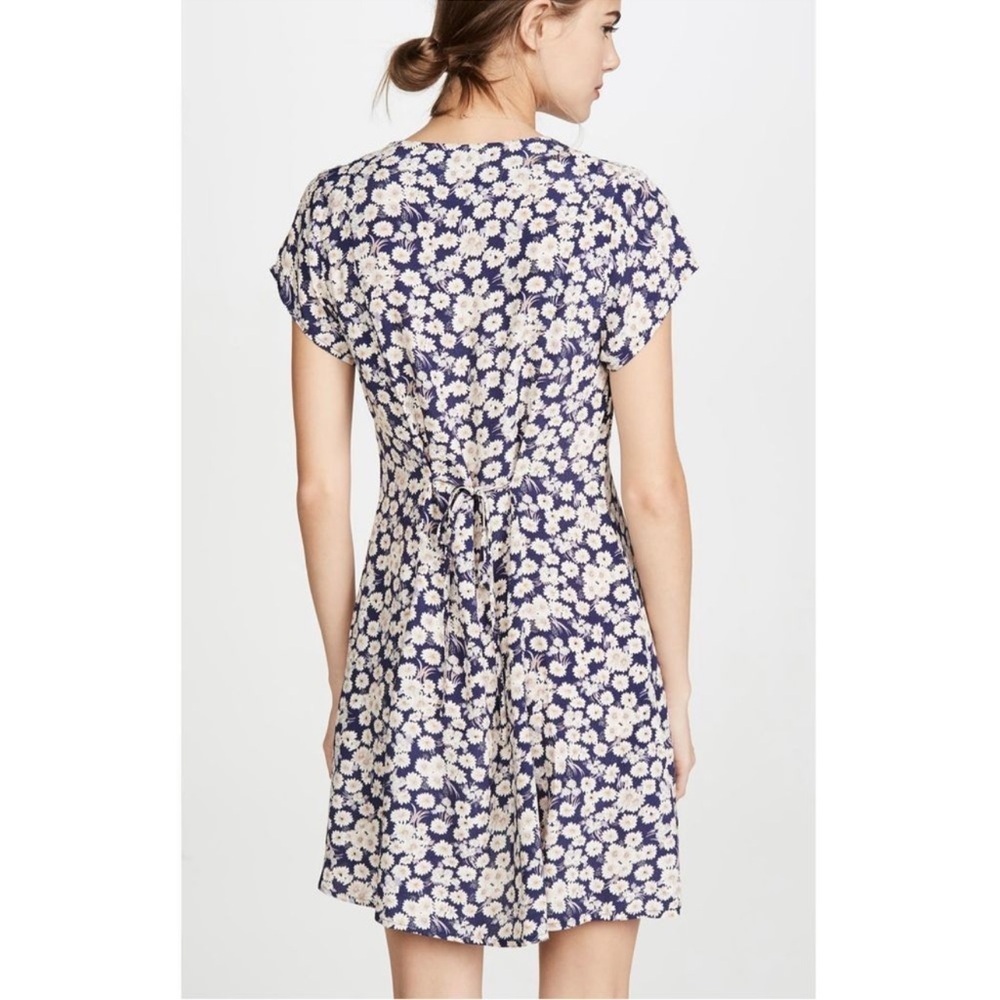NWOT ROLLA'S Blue and Cream Floral Mini Dress - Picture 4 of 11